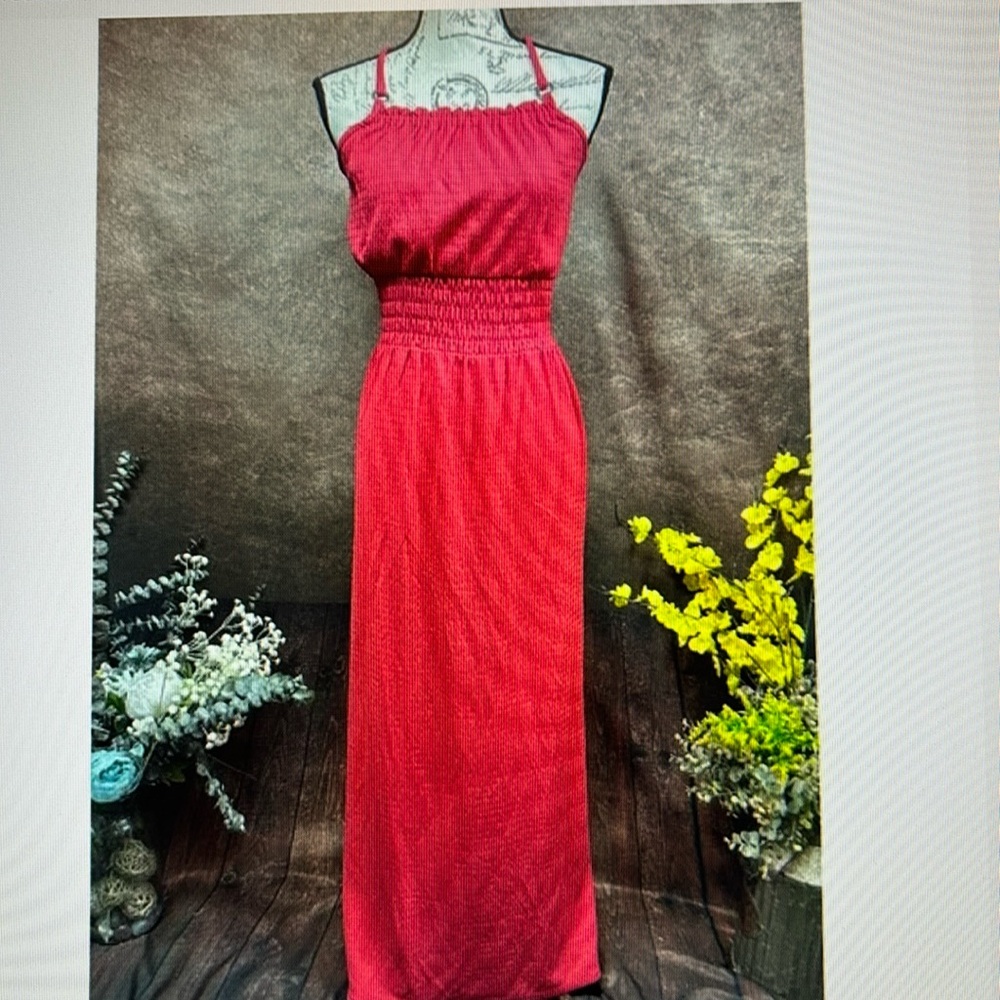 NWT Michael Kors Smocked Maxi Dress.  Size Medium